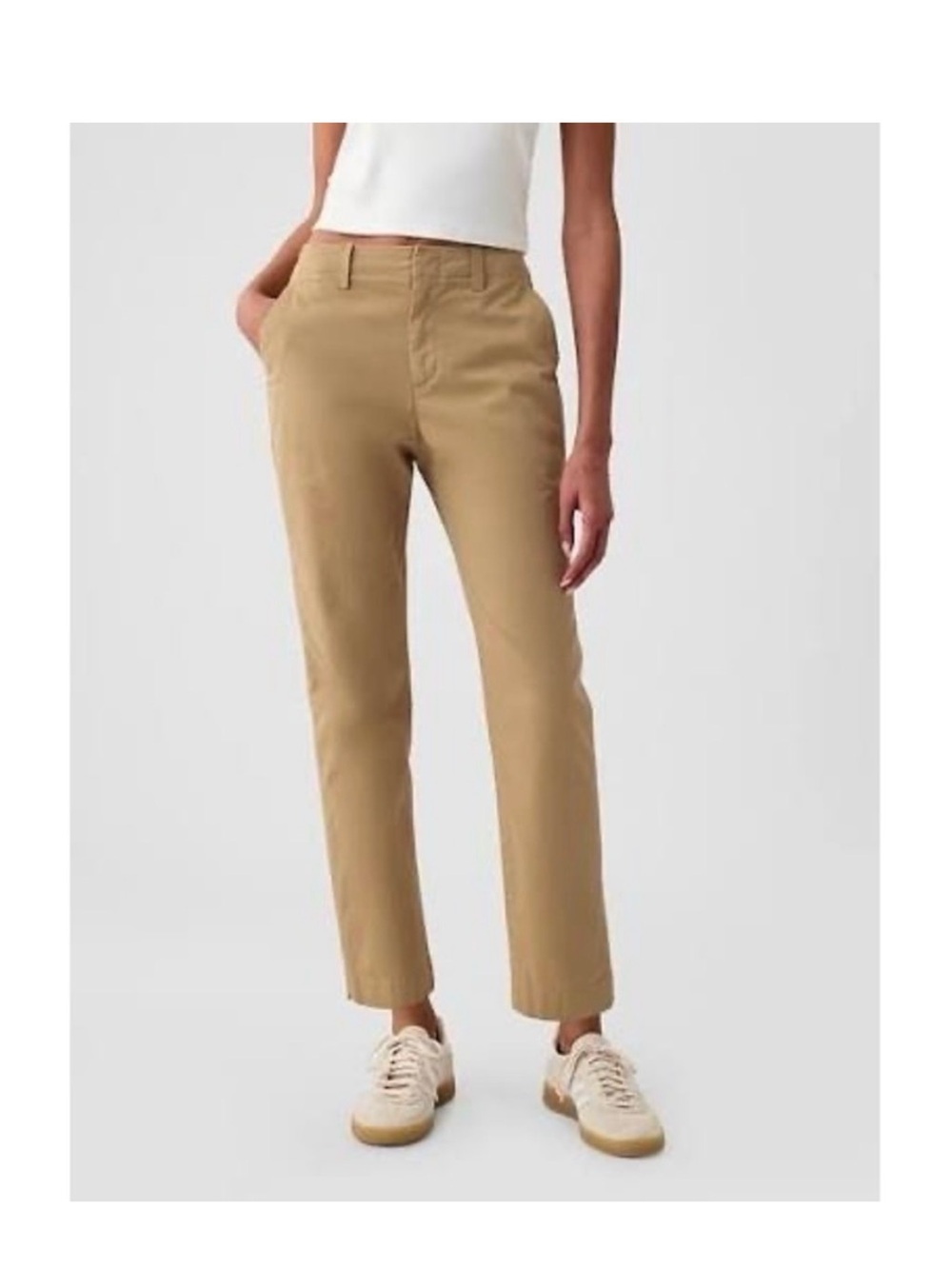 GAP Straight-Leg Chino Pants in Tan